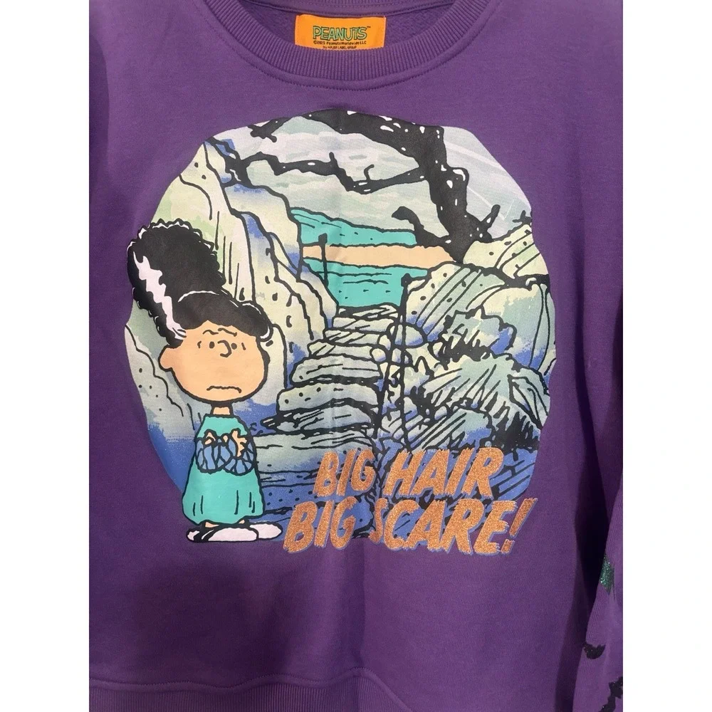 Peanuts Snoopy 'big Hair Scare‎ Purple Halloween Medium